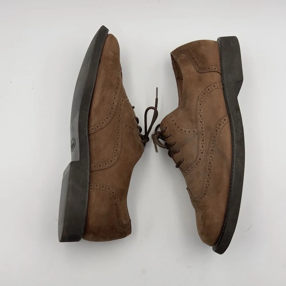 Vtg Rockport‎ Brown Wingtip Oxford Lace Up Mens Size 10.5M